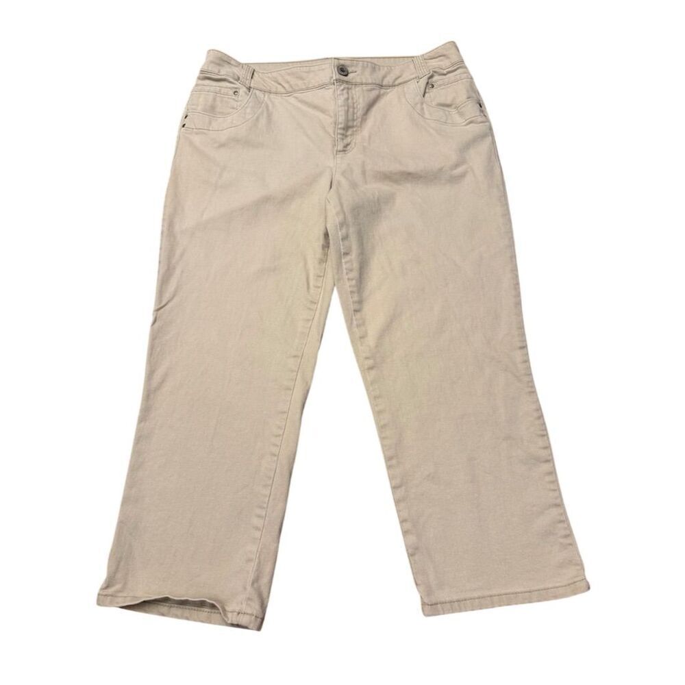 Chico's Beige Denim Cropped Pants 14W